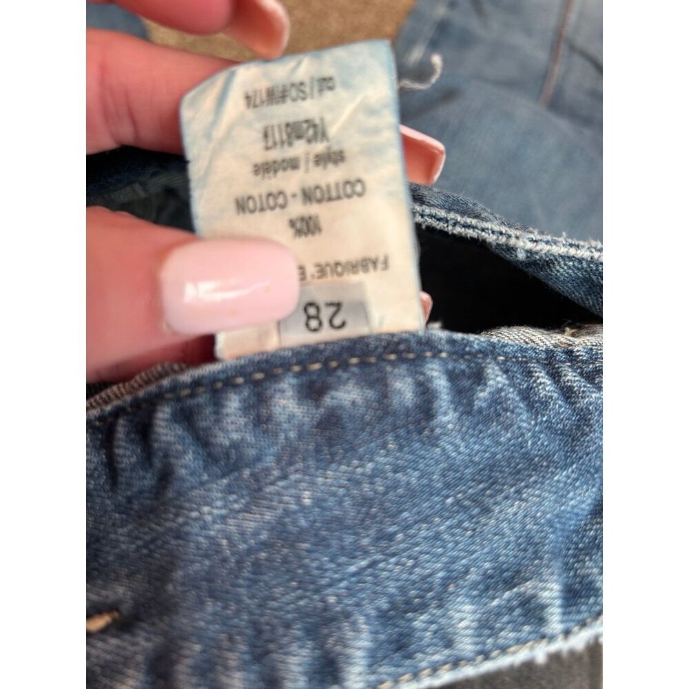 Vintage Y2K GUESS Jeans low rise square front pockets SZ 28" straight leg - Picture 9 of 9